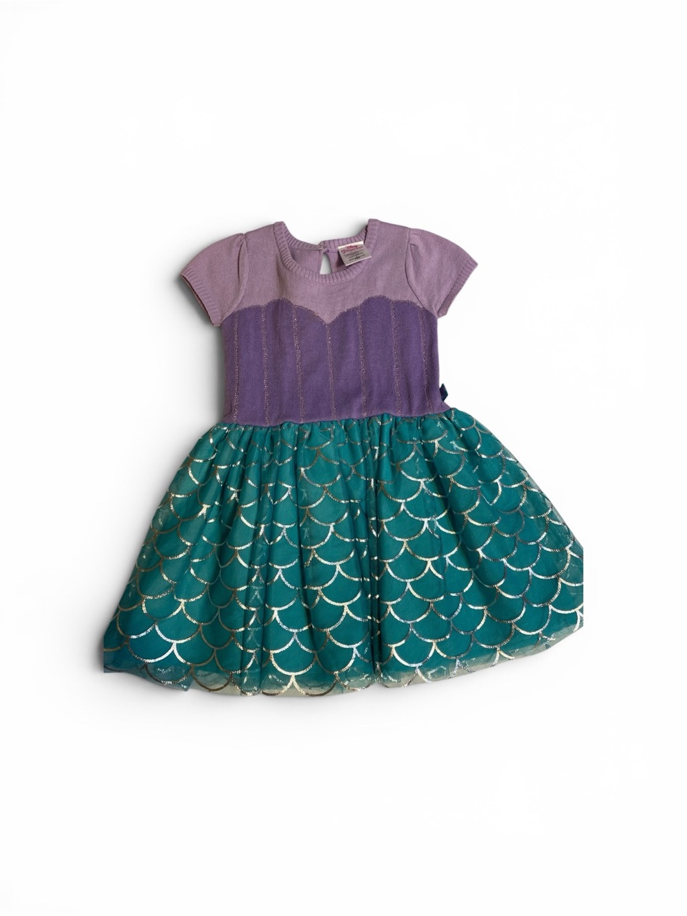 Disney Purple Top and Teal Mermaid Skirt Dress size 4T